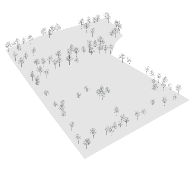 Animierte, schematische Darstellung des Schulgeländes